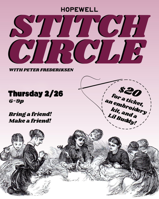 Thursday, 2/26: Stitch Circle w/ Peter Frederiksen (6p-9p)